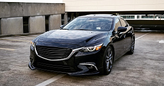 Клыки переднего бампера var №3 Mazda 6 (рестайлинг) / Atenza GJ (2015 - 2018)