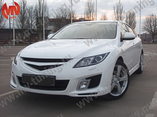 Решетка радиатора Sport var №2 Mazda 6 (2008-2012) + УСТАНОВОЧНЫЙ КОМПЛЕКТ