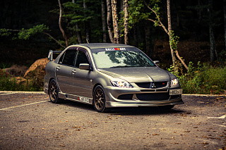 Юбка переднего бампера Mitsubishi Lancer 9 IX в стиле EVO (2003-2009)