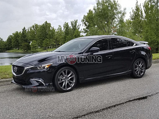 Клыки переднего бампера var №3 Mazda 6 (рестайлинг) / Atenza GJ (2015 - 2018)