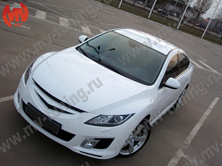 Решетка радиатора Sport var №2 Mazda 6 (2008-2012) + УСТАНОВОЧНЫЙ КОМПЛЕКТ